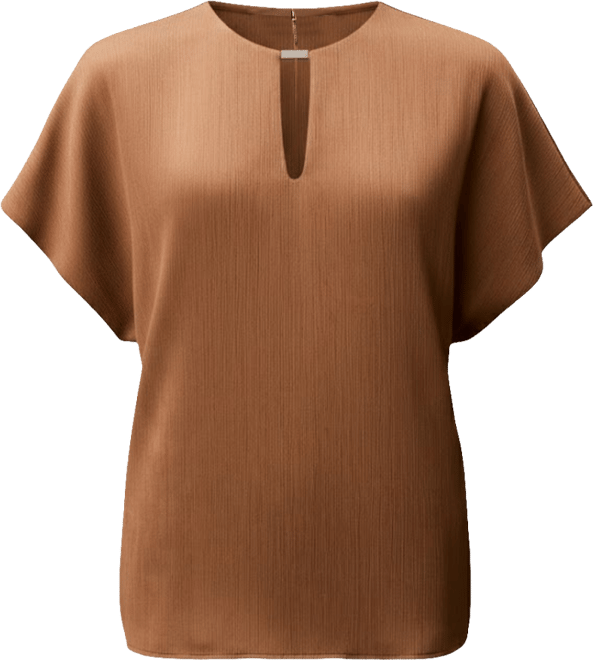 Women's Plisse Short-Sleeve Top