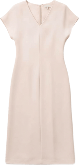 Women's V-Neck Short-Sleeve Midi Dress