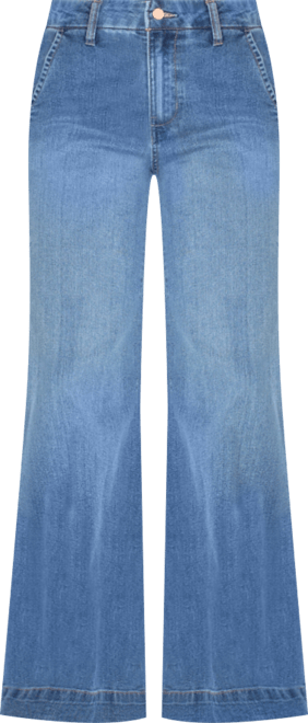 Juniors' High-Rise Wide-Leg Trouser Jeans