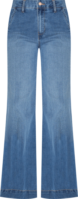 Juniors' High-Rise Wide-Leg Trouser Jeans