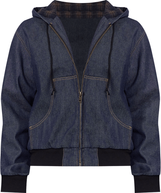 ジャケット・アウター Projectthirteen Raw Denim Zipper Hoodie Raw Hooded Denim Jacket - Rinsed Indigo | mnml
