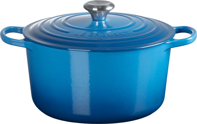 Signature Enameled Cast Iron 6.5 Quart Deep Round Dutch Oven