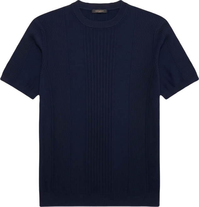 Men's Crew Rib Neck Raised Stripe Sweater