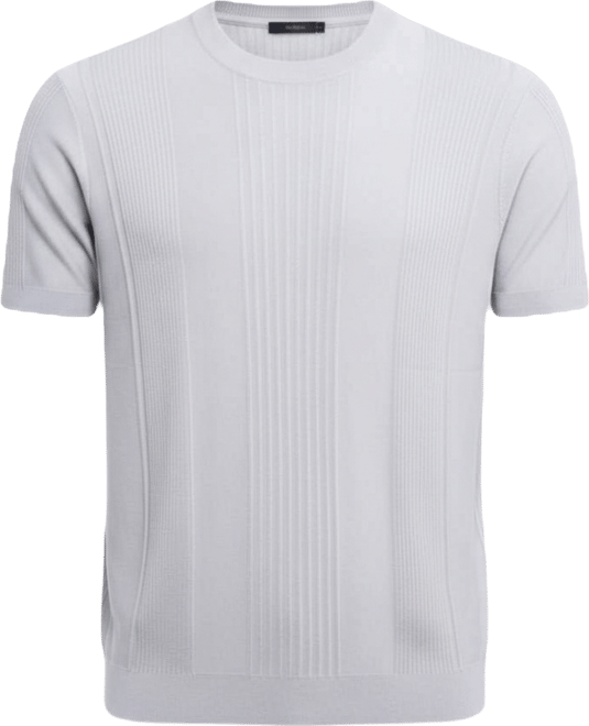 Men's Crew Rib Neck Raised Stripe Sweater