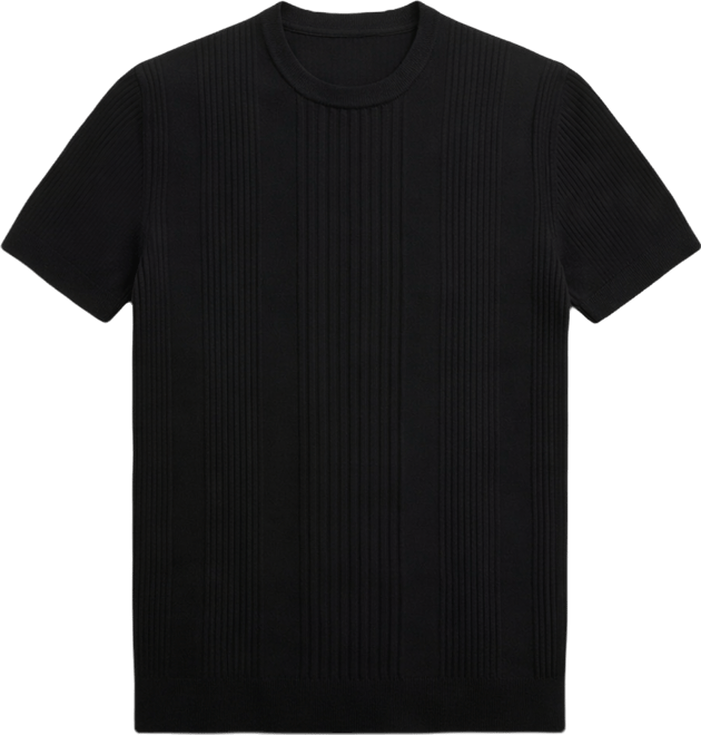 Men's Crew Rib Neck Raised Stripe Sweater