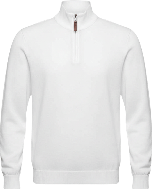 Men's  Quarter Zip Mock Neck Sweater