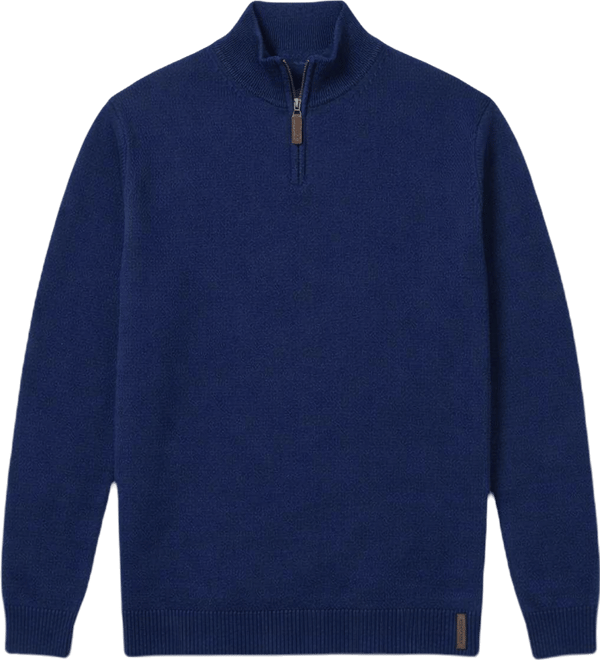 Men's  Quarter Zip Mock Neck Sweater