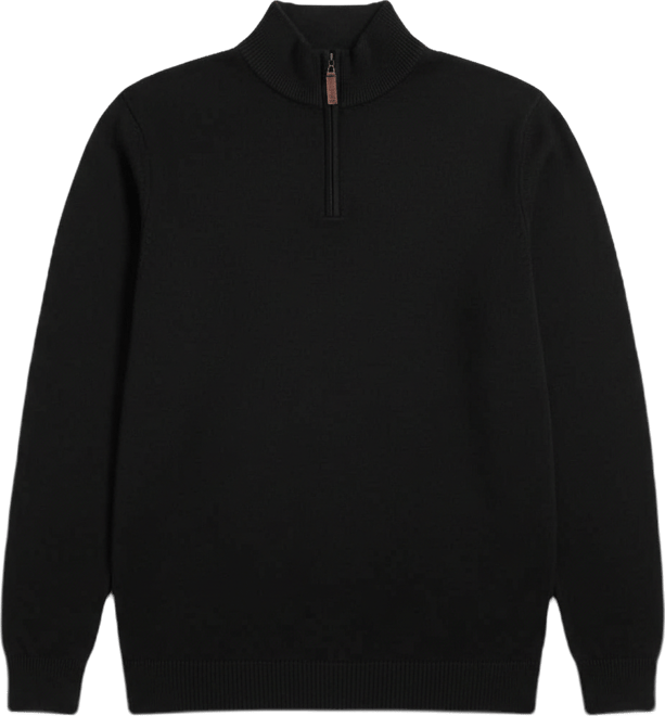 Men's  Quarter Zip Mock Neck Sweater