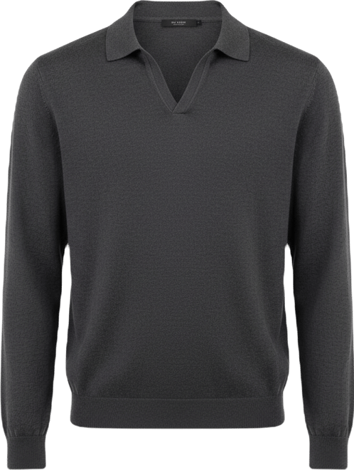 Men's Long Sleeve Sweater Johnny Collar Polo