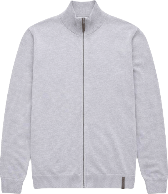 Men's  Full Zip Mock Neck Sweater