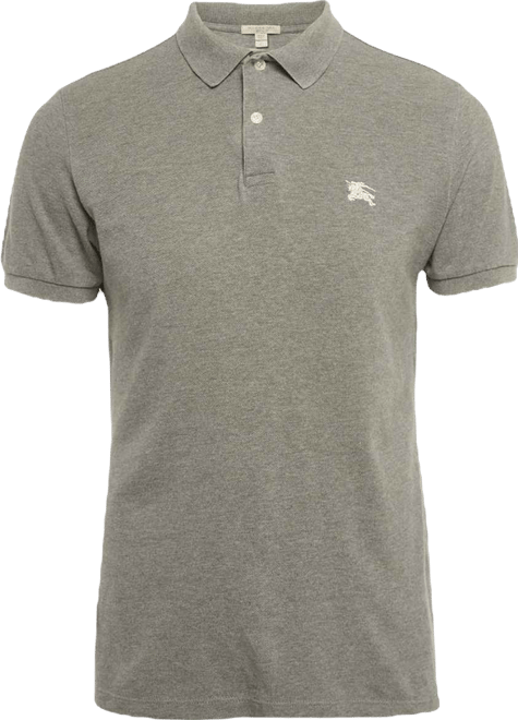 Men's Brit Grey Pique Cotton Polo T-Shirt