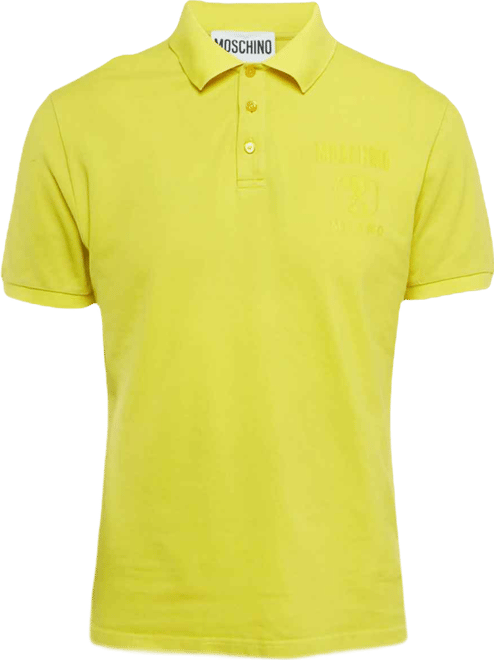 Men's Couture Yellow Cotton Pique Polo T-Shirt