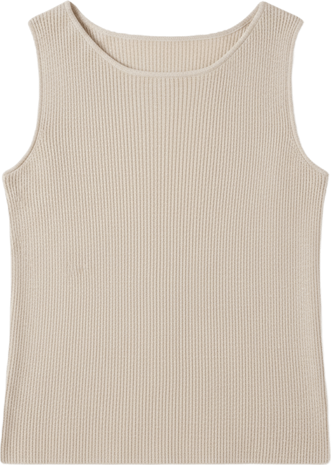 Women's Metallic Ribbed Sleeveless Sweater