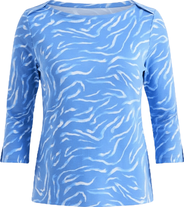 Women's Pima Cotton 3/4-Sleeve Boat-neck Top, Macy's Exclusive