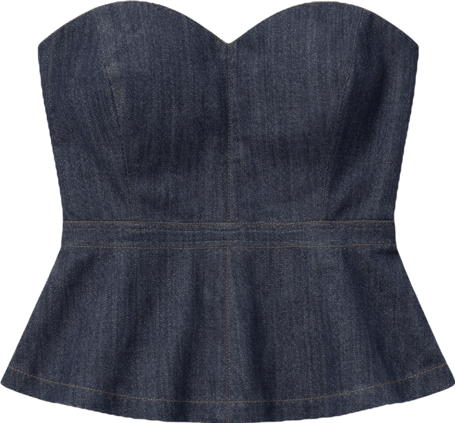 Women's Strapless Denim Peplum Top, Macy's Exclusive