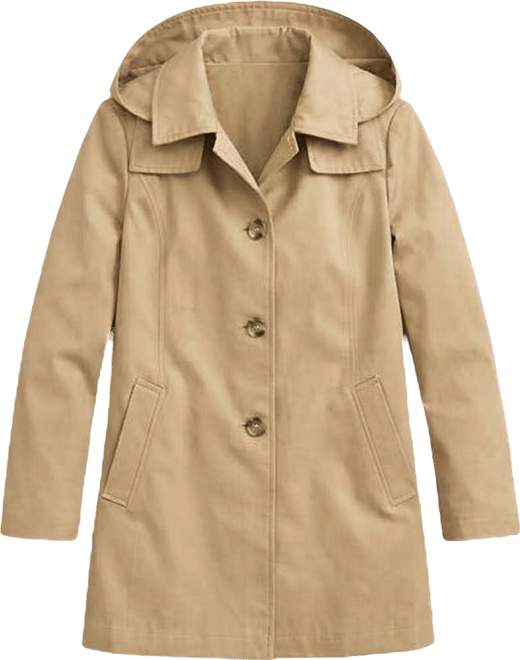 Petite Hooded Raincoat