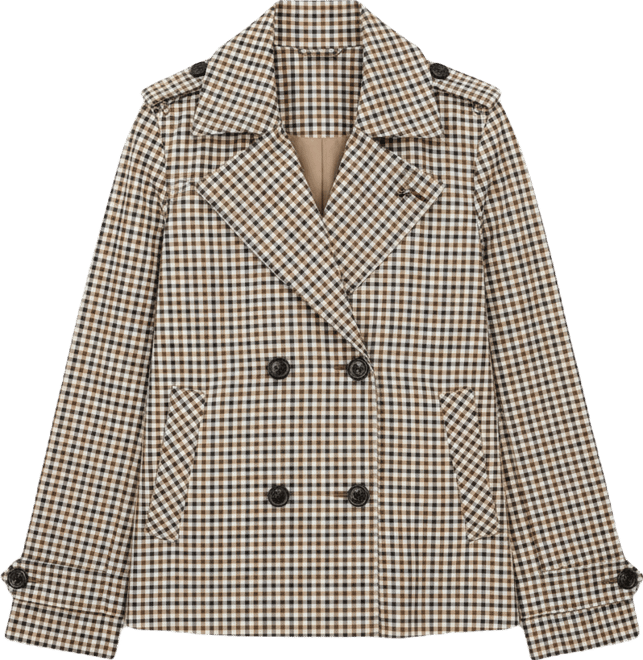 Women's Short Double-Breasted Trench Coat