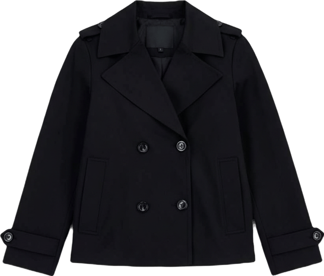 Women's Short Double-Breasted Trench Coat