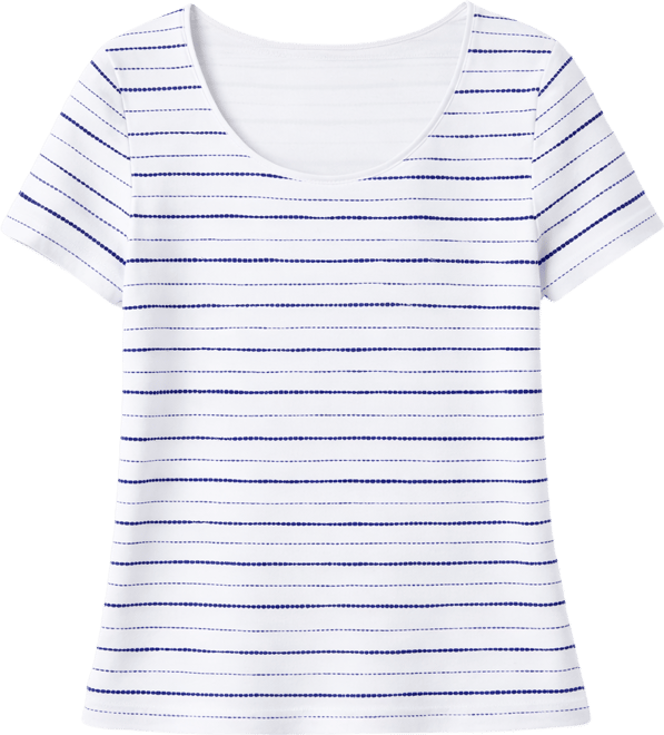 Petite Shibori Stripe Scoop Neck Top, Macy's Exclusive