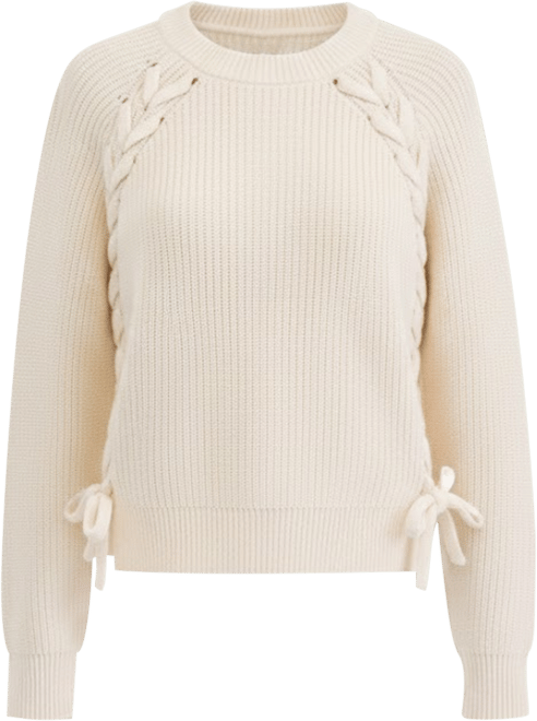 Women's Lace-Up-Detail Sweater, Created for Macy's