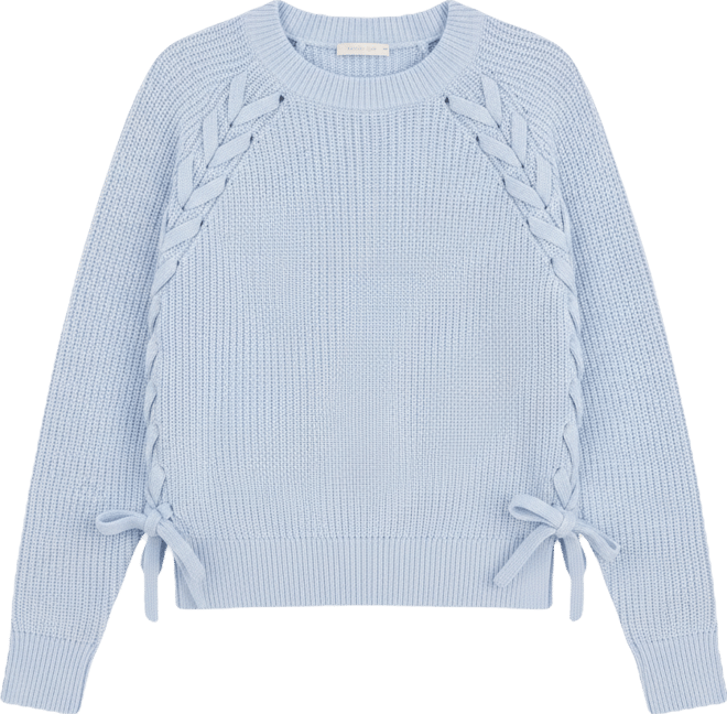 Women's Lace-Up-Detail Sweater, Created for Macy's