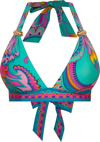 Women's Mykonos Buckle Banded Halter Swim Top