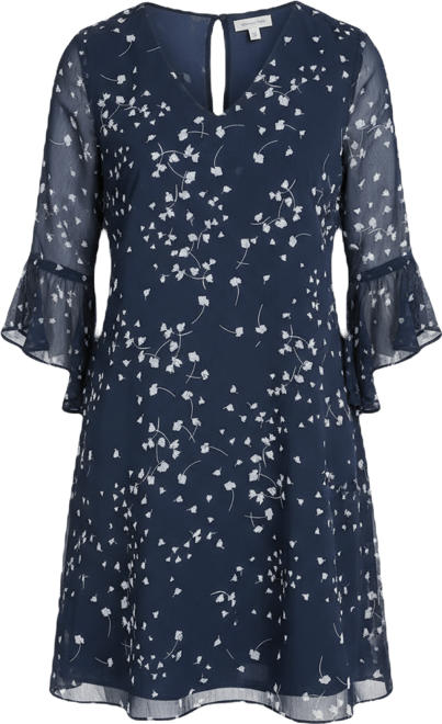 Women's Bell-Sleeve Trapeze Dress