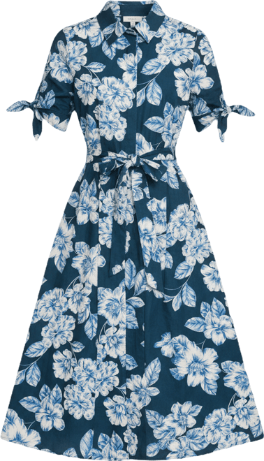 Women's Tie-Sleeve Collared Dress