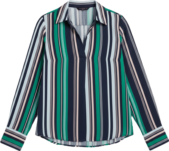 Women's Striped Popover Top