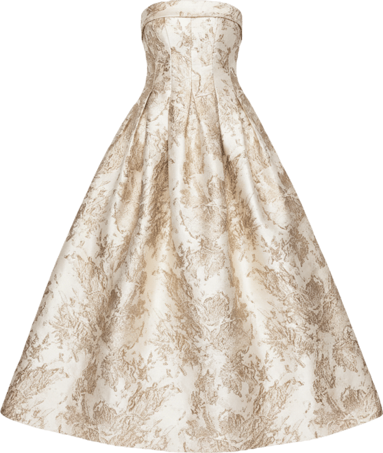 Women's Brocade Strapless Ball Gown