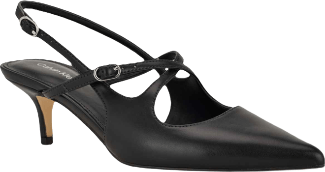 Women's Vierra Strappy Slingback Kitten Heel Pumps