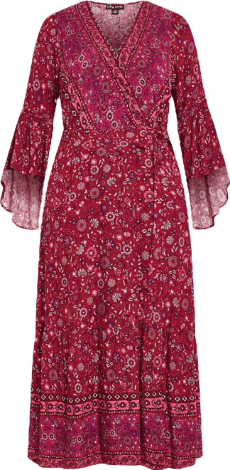 Plus Size Belle Wrap Maxi Dress