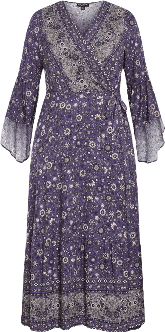 Plus Size Belle Wrap Maxi Dress