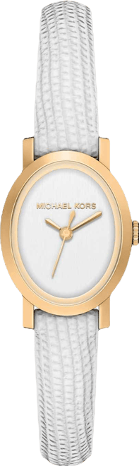 Women's Maude Three-Hand White Leather Watch, 21mm