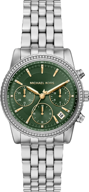 Women's Bryant Chronograph Silver-Tone Stainless Steel Watch, 35mm