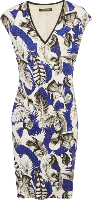 Women's Multicolor Printed Jersey Midi Dress