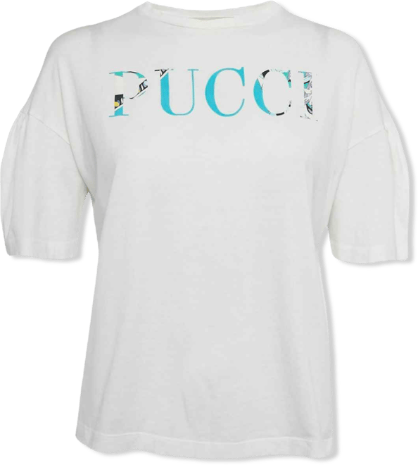 Women's White Logo Print Cotton T-Shirt