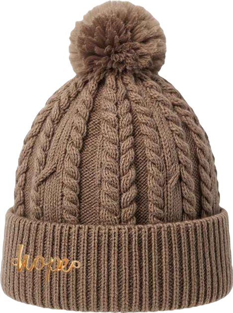 Women's Cable Knit Pom-Pom Beanie