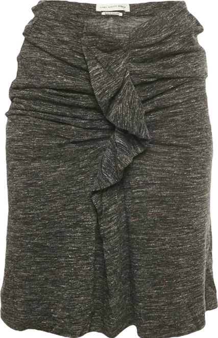 Women's Etoile Grey Jersey Ruffled Mini Skirt