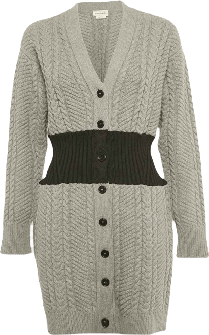 Women's Grey Cashmere Knit Mini Dress