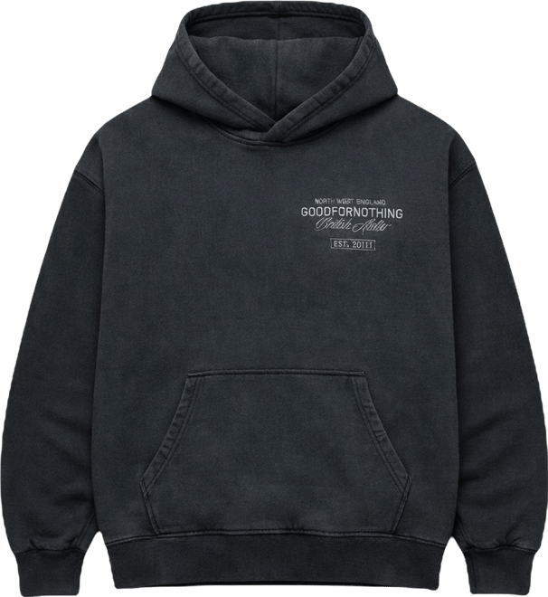 Women's Vintage Washed Black Atelier Hoodie