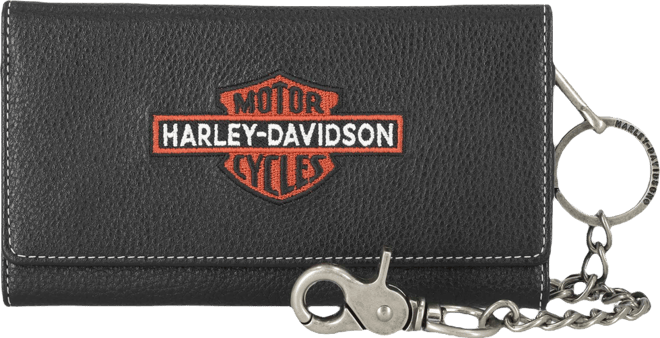 Bar & Shield Embroidered Tucker Wallet with Chain | Harley