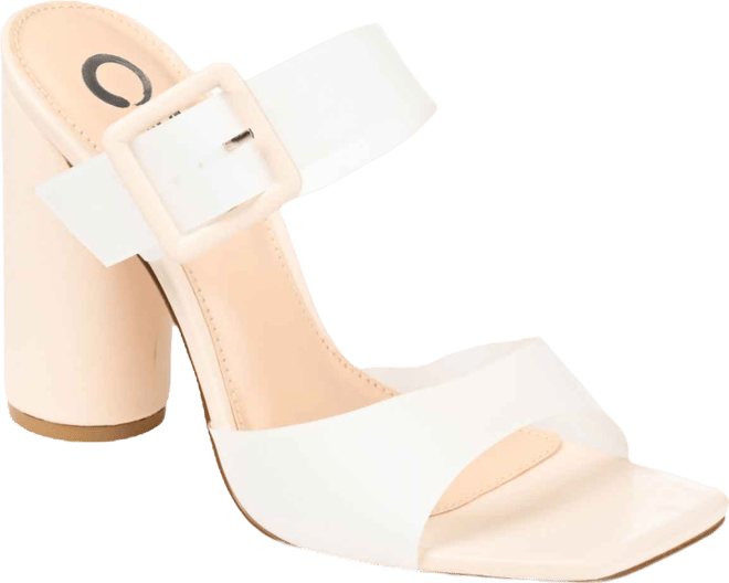 Women's Luca Vinyl Double Strap Block Heel Dress Sandals