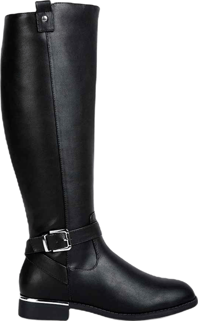 Women's Renny Buckle Strap Embellished Calf Boots