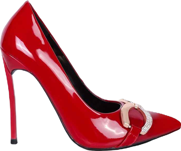 Cocktail Womens Buckle Embellished Stiletto Pump Shoes