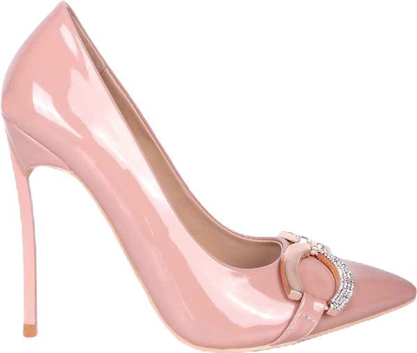 Cocktail Womens Buckle Embellished Stiletto Pump Shoes