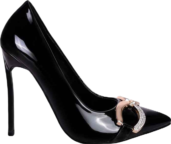 Cocktail Womens Buckle Embellished Stiletto Pump Shoes