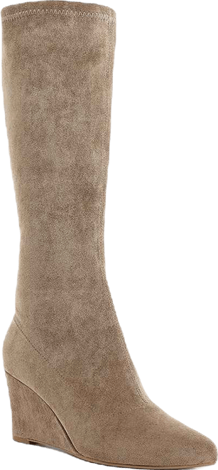Tulsha Microfiber Wedge Heel Boots