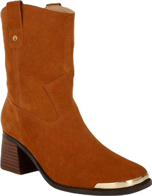 Emberly Suede Square Toe Ankle Boots