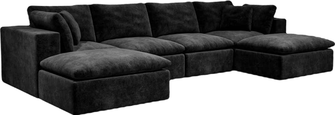 Modular Upholstered Corduroy Sectional Sofa